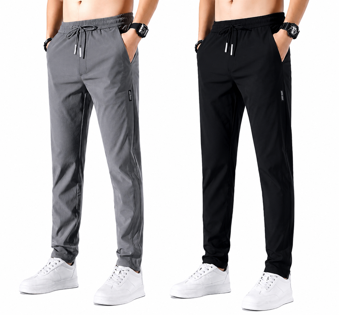 Men's Straight Track Pants (Pack of 2)